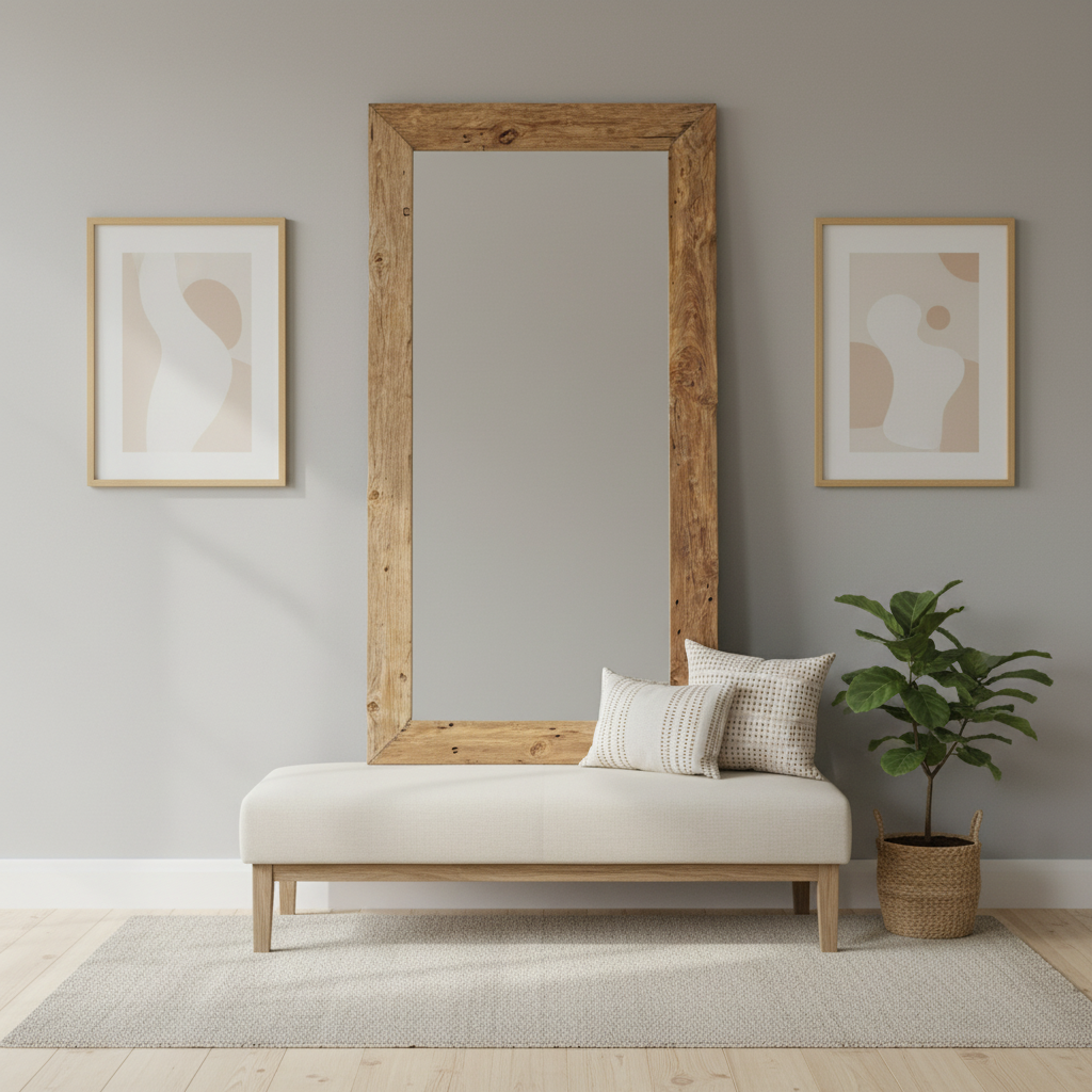 Rustic Teak Mirror