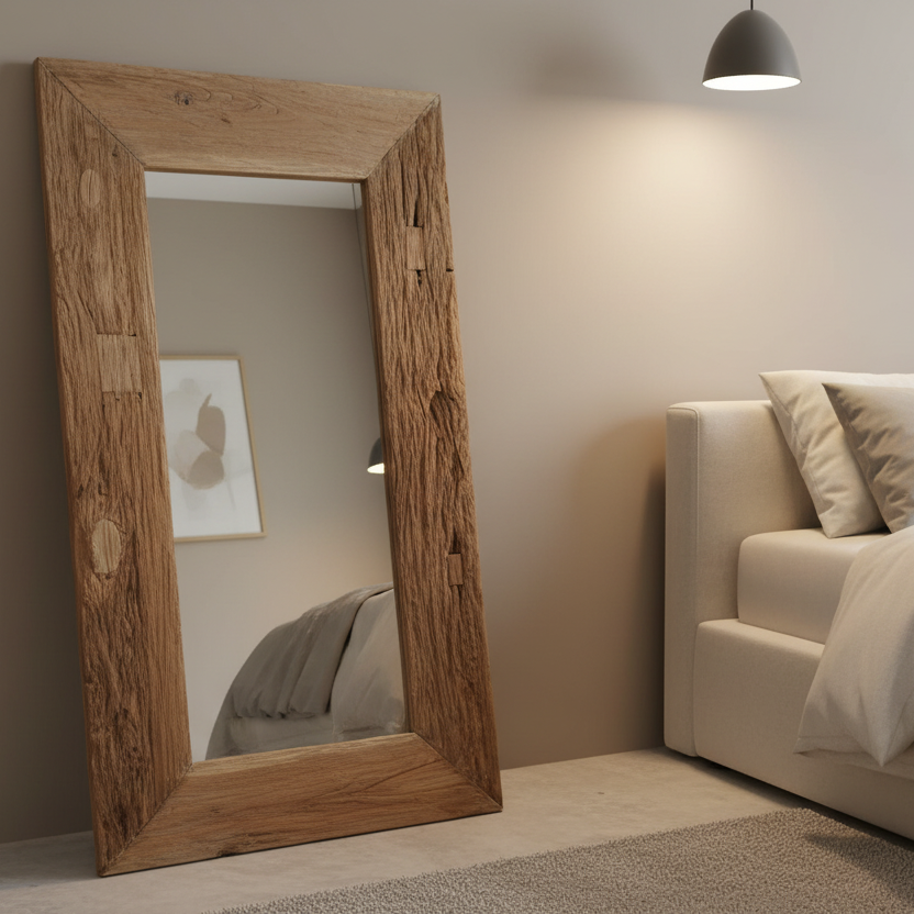 Rustic Teak Mirror