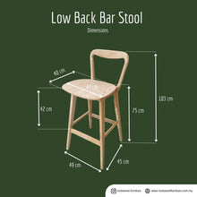 Load image into Gallery viewer, Low Back Bar Stool

