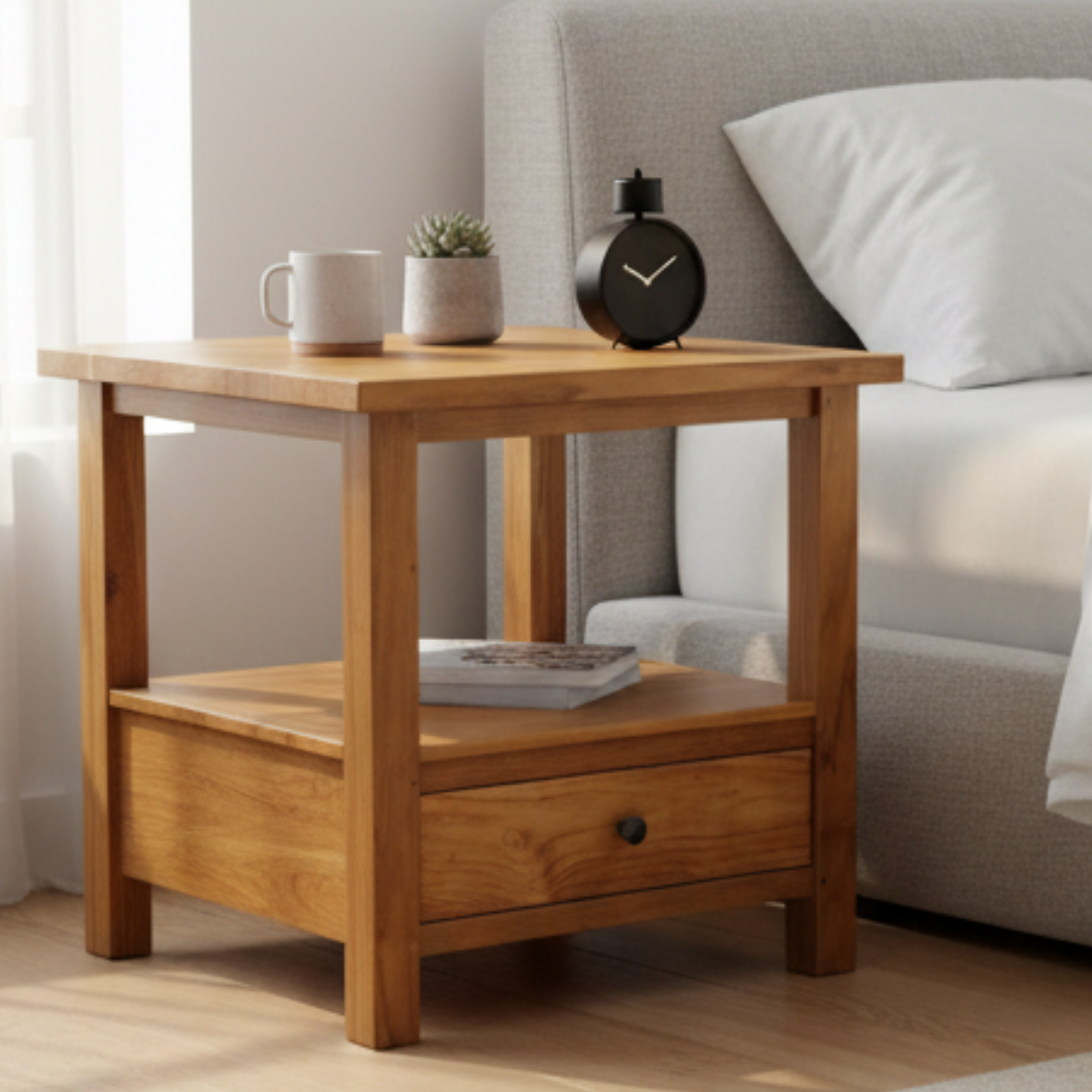 Byron Bedside Table (60cm High)