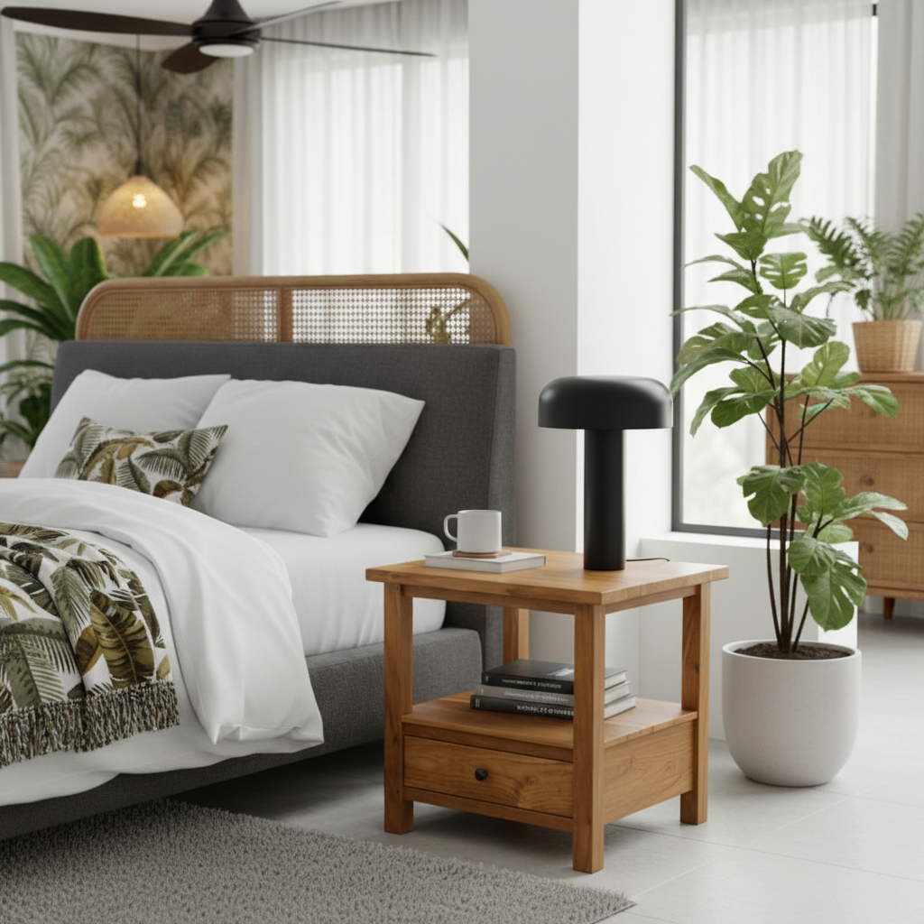 Byron Bedside Table (60cm High)