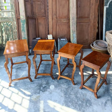 Load image into Gallery viewer, Teak Nesting Tables (set of 4)
