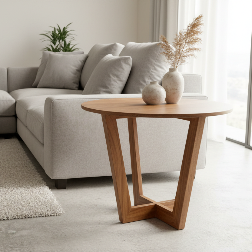 Bronte Round Coffee Table (raw)