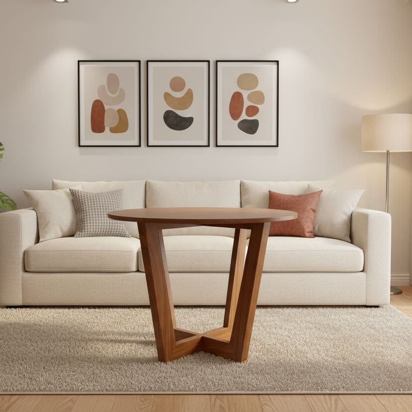 Bronte Round Coffee Table (raw)