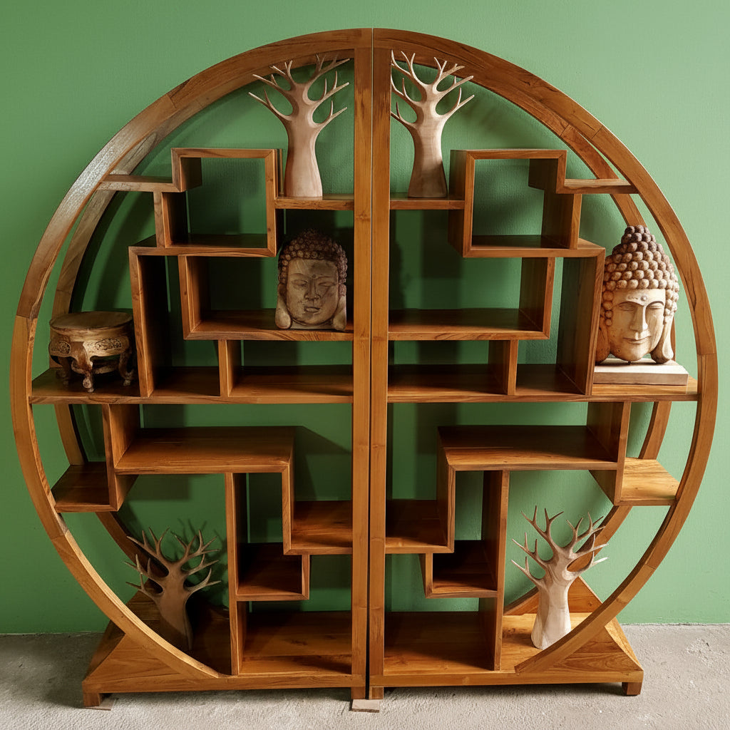 Oriental Circular Shelf Unit