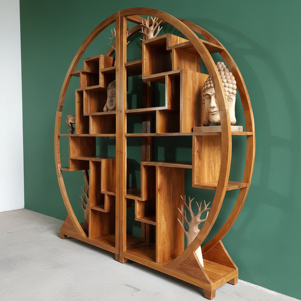 Oriental Circular Shelf Unit