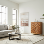 Herringbone Wine Cabinet