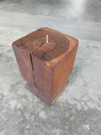 Vintage Teak Candle Holder (incl. candle) #3