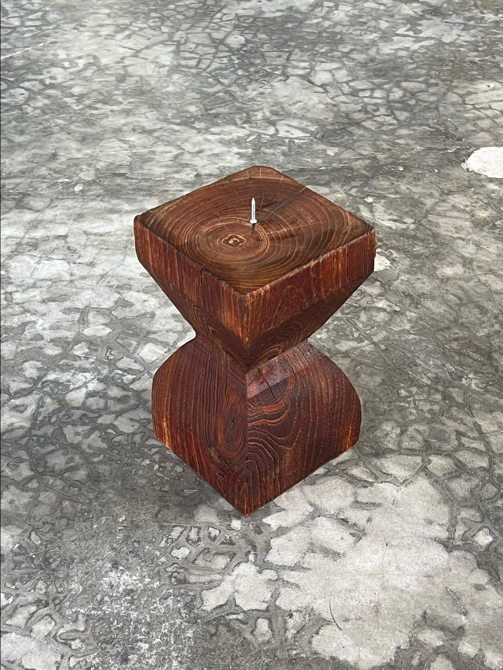 Vintage Teak Candle Holder (incl. candle) #8
