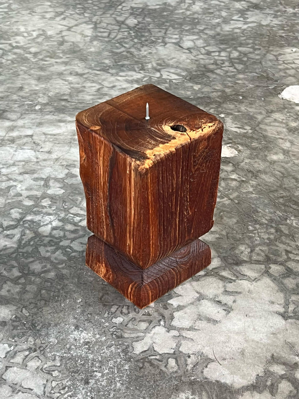 Vintage Teak Candle Holder (incl. candle) #6