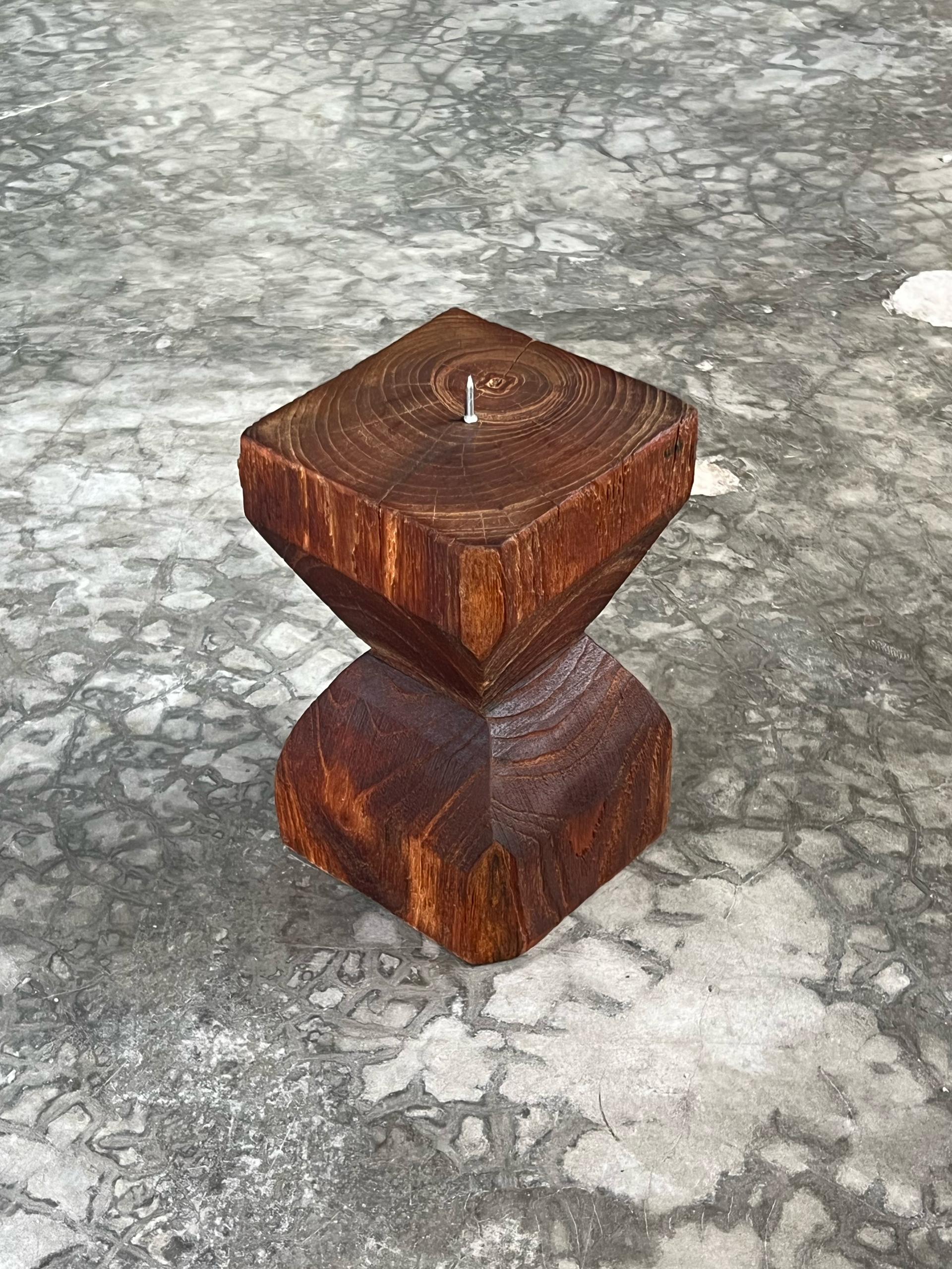 Vintage Teak Candle Holder (incl. candle) #8