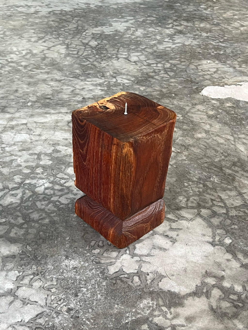 Vintage Teak Candle Holder (incl. candle) #6