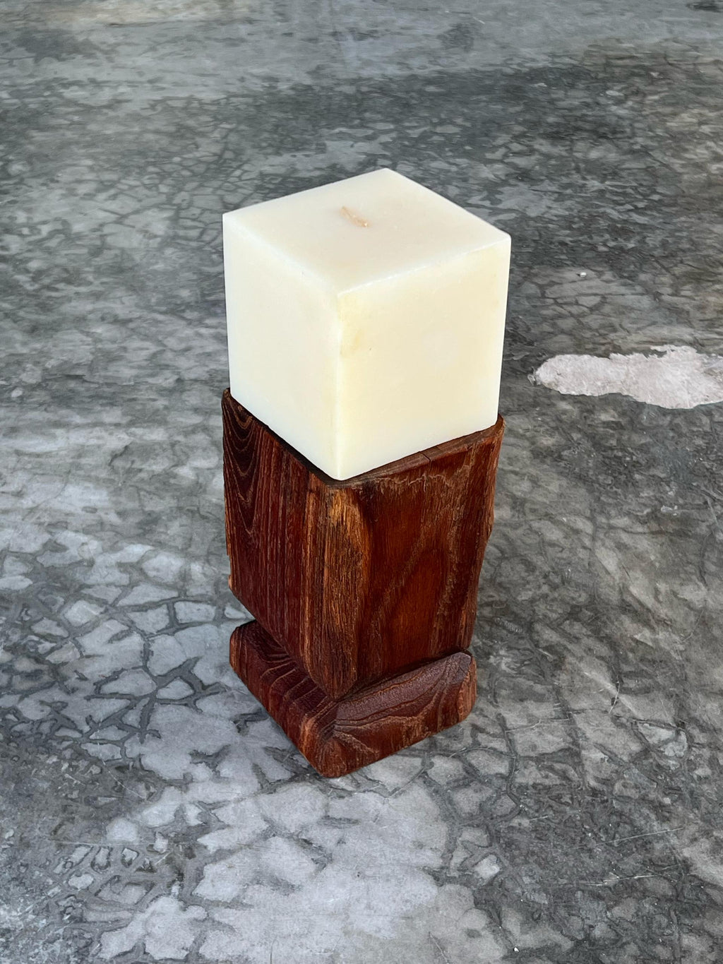 Vintage Teak Candle Holder (incl. candle) #6
