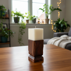Vintage Teak Candle Holder (incl. candle) #6
