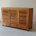 Louvred Shoe Cabinet (150cm) type 2
