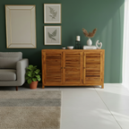 Louvred Shoe Cabinet (150cm) type 2