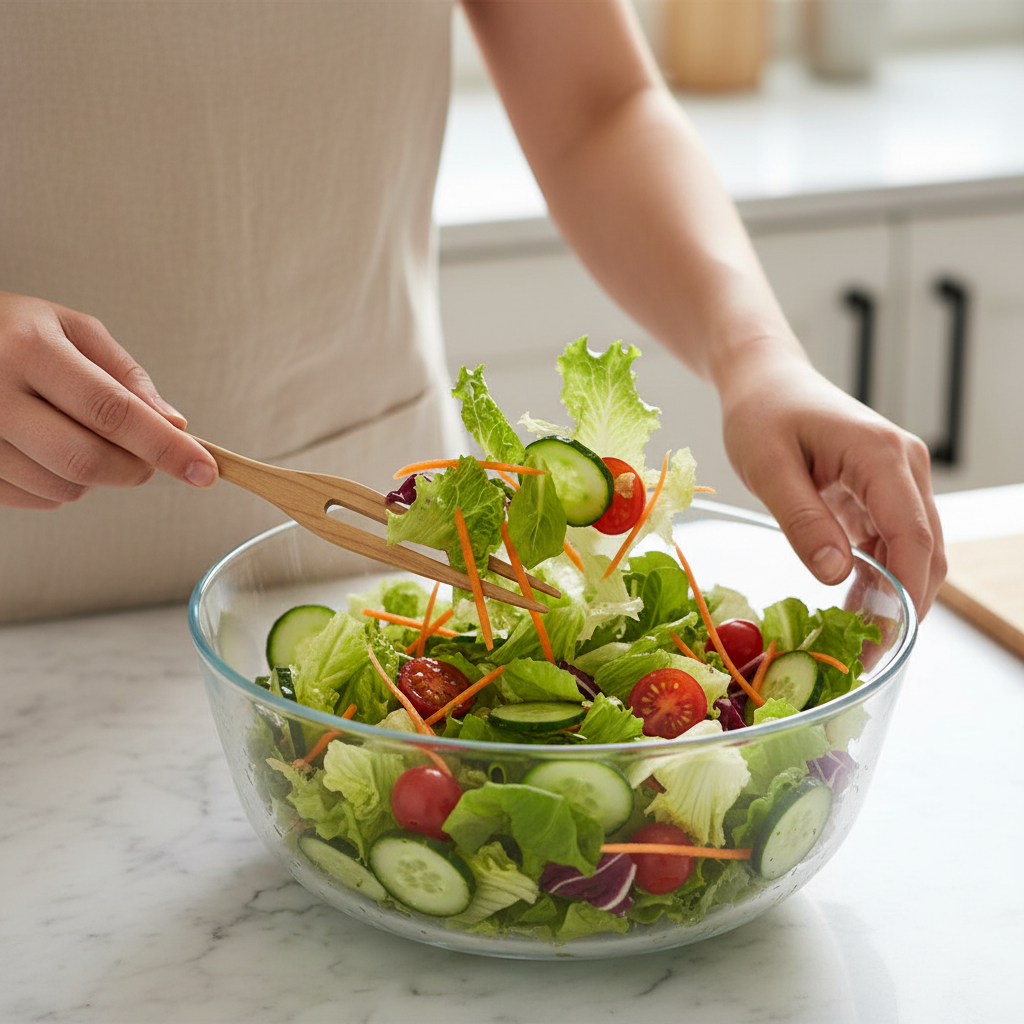 Teak Salad Fork #1