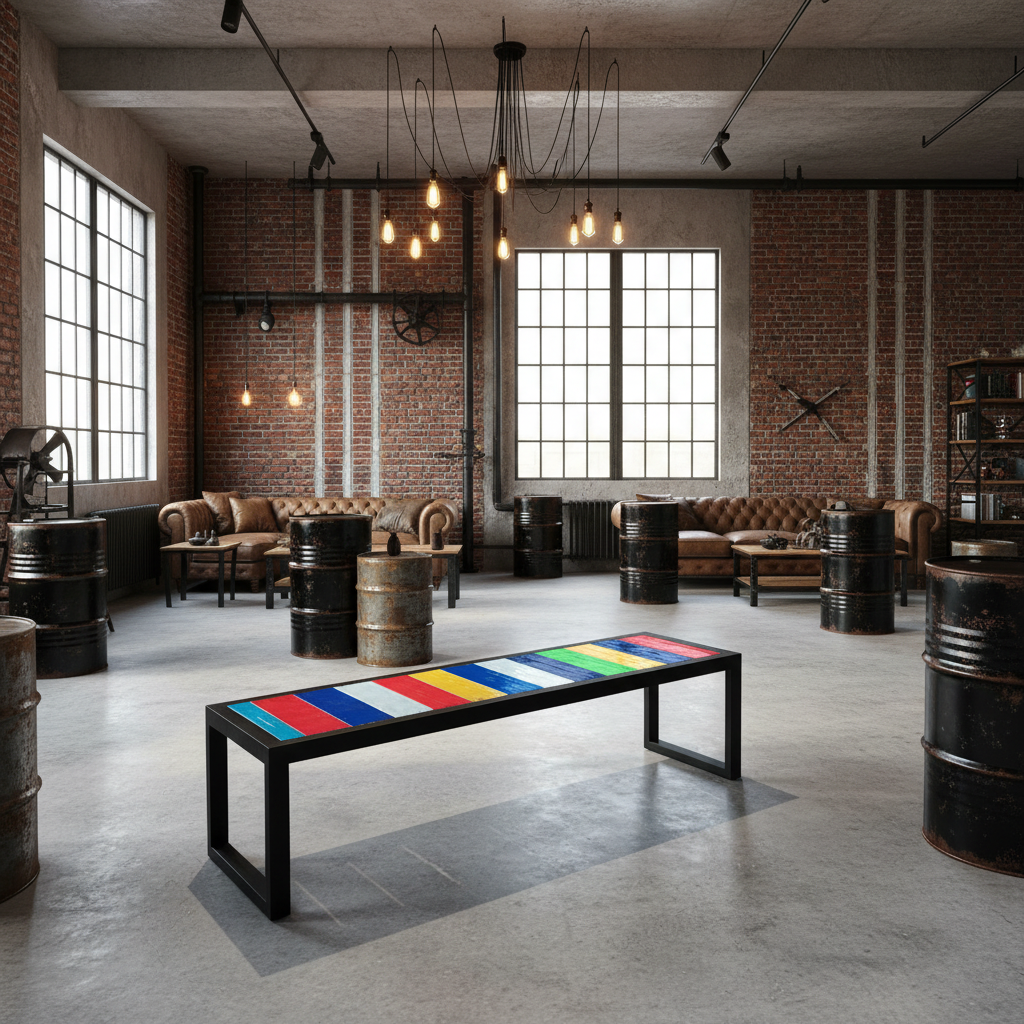 Oil Barrel Bench (200cm)