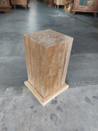 Teak Candle Holder (incl. candle)