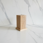 Teak Candle Holder (incl. candle)