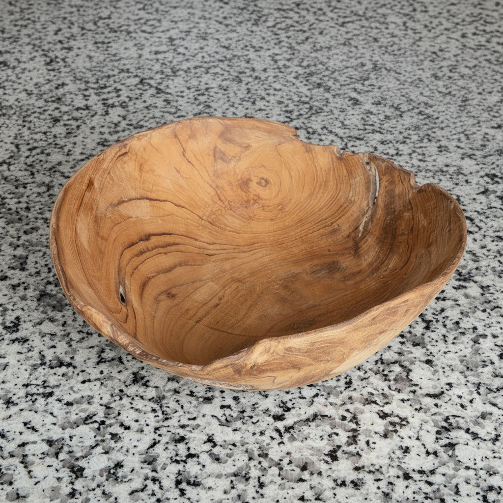 Live Edge Teak Fruit Bowl