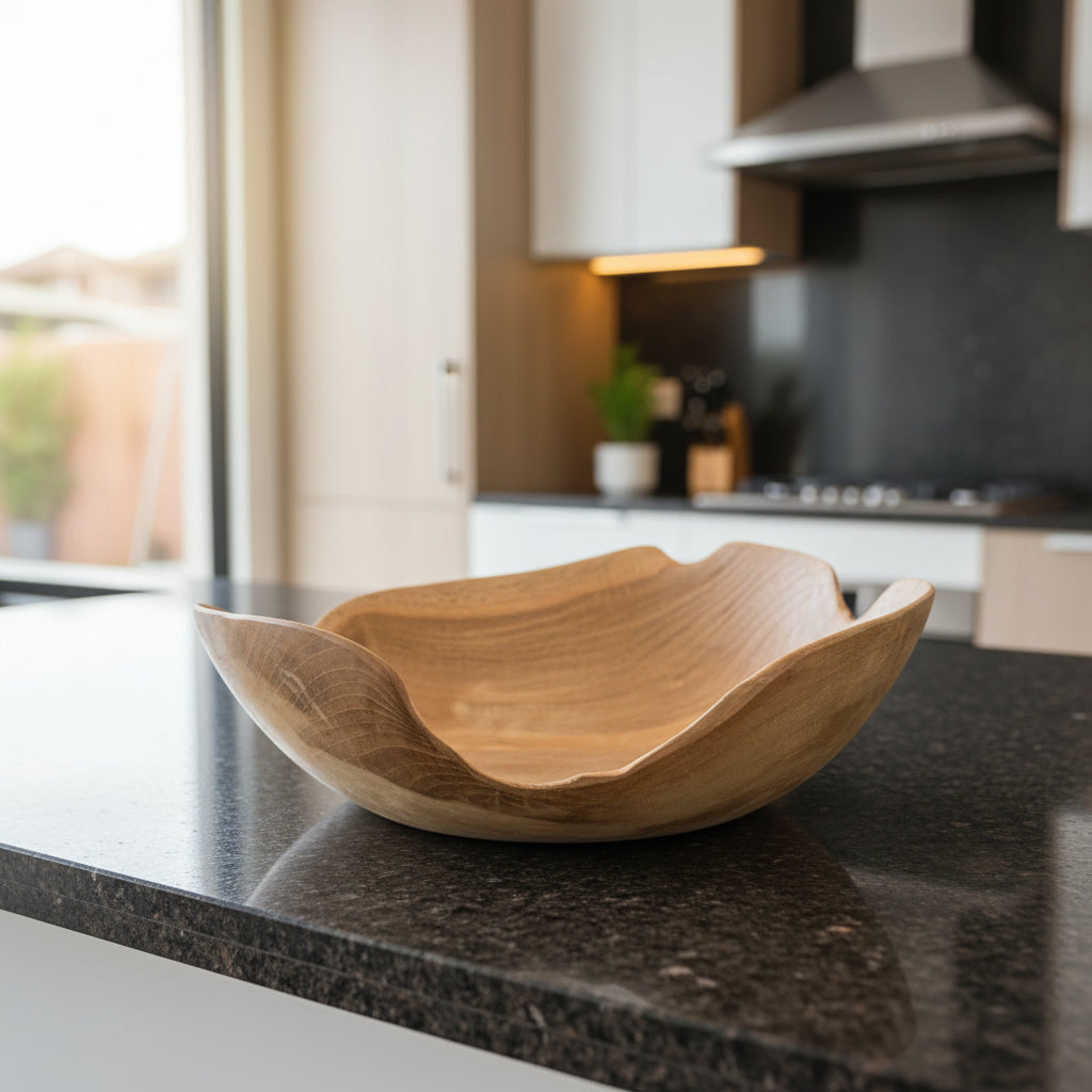 Live Edge Teak Fruit Bowl