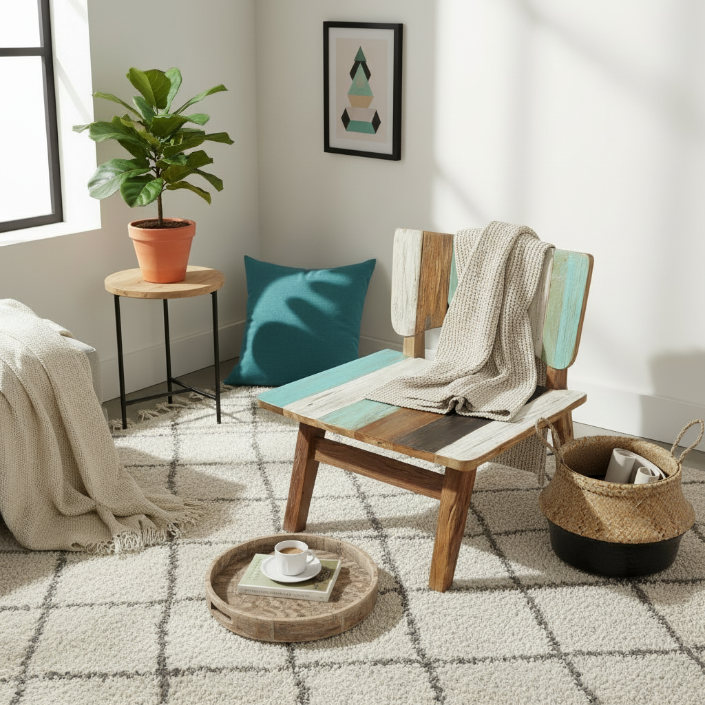 Rustic Teak Lounger