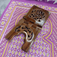 Load image into Gallery viewer, Teak Carved Rehal/Q&#39;ran Stand
