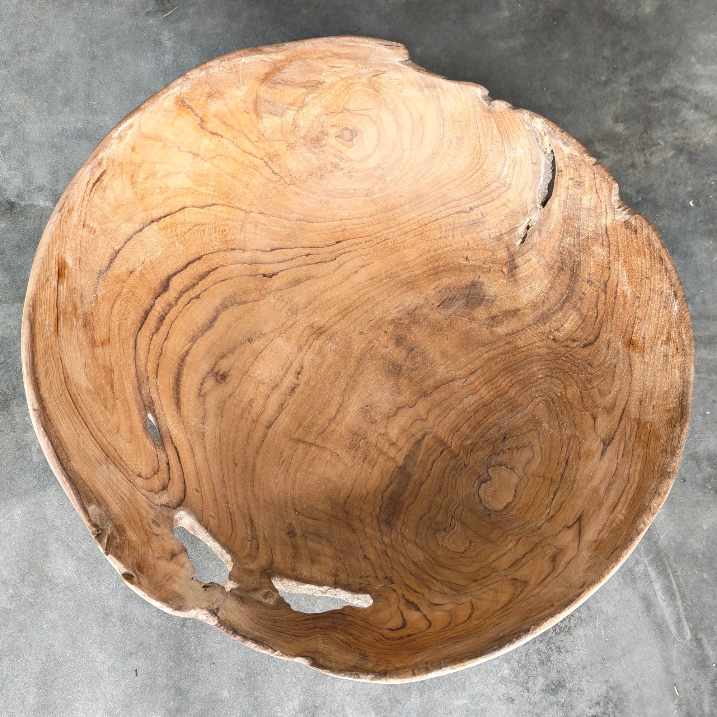 Live Edge Teak Fruit Bowl