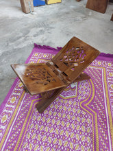 Load image into Gallery viewer, Teak Carved Rehal/Q&#39;ran Stand
