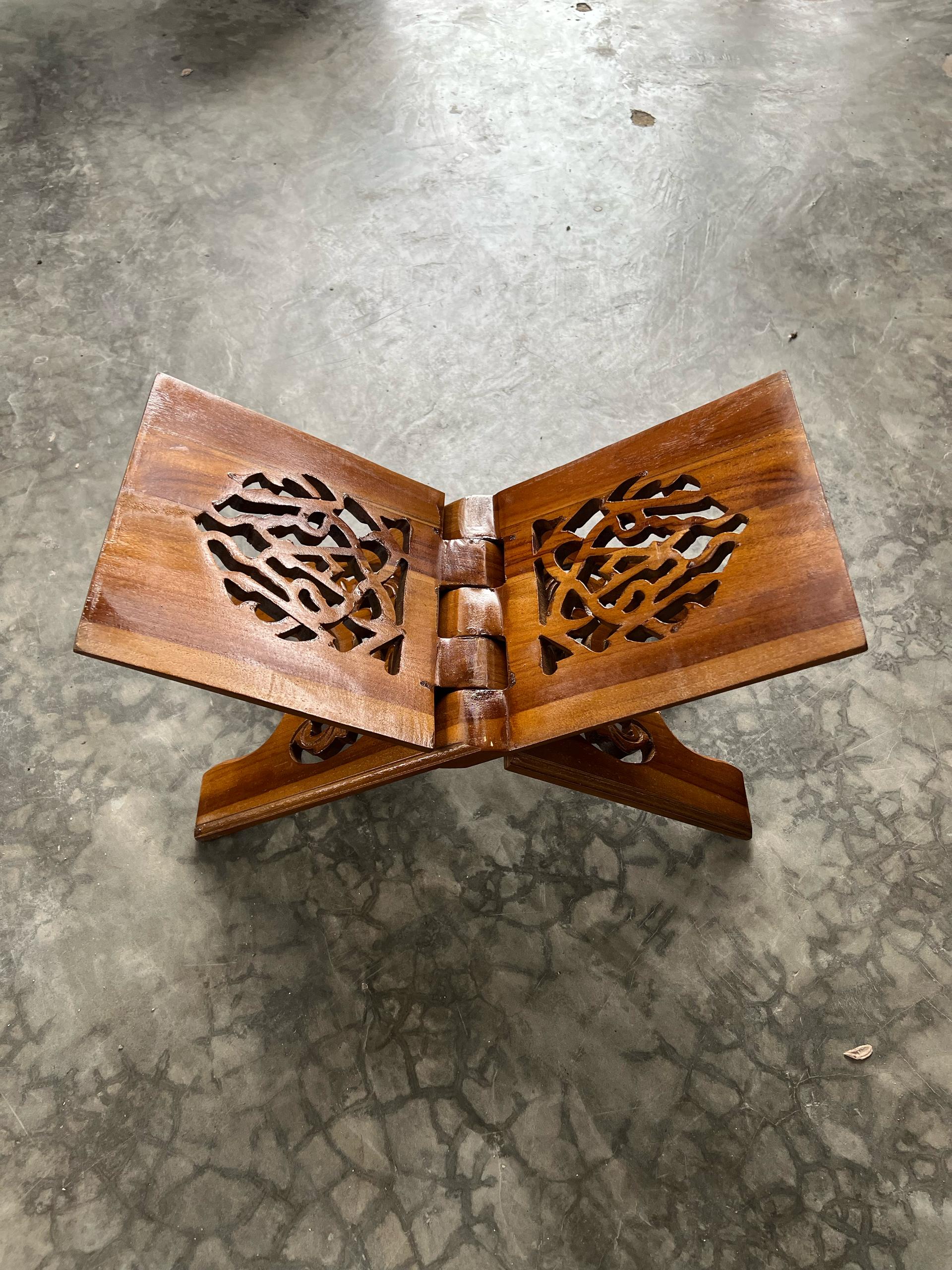 Teak Carved Rehal/Q'ran Stand