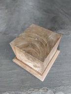 Teak Candle Holder (incl. candle)