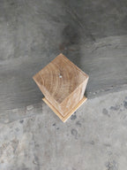 Teak Candle Holder (incl. candle)