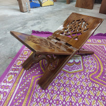 Load image into Gallery viewer, Teak Carved Rehal/Q&#39;ran Stand
