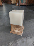 Teak Candle Holder (incl. candle)