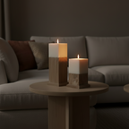 Teak Candle Holder (incl. candle)