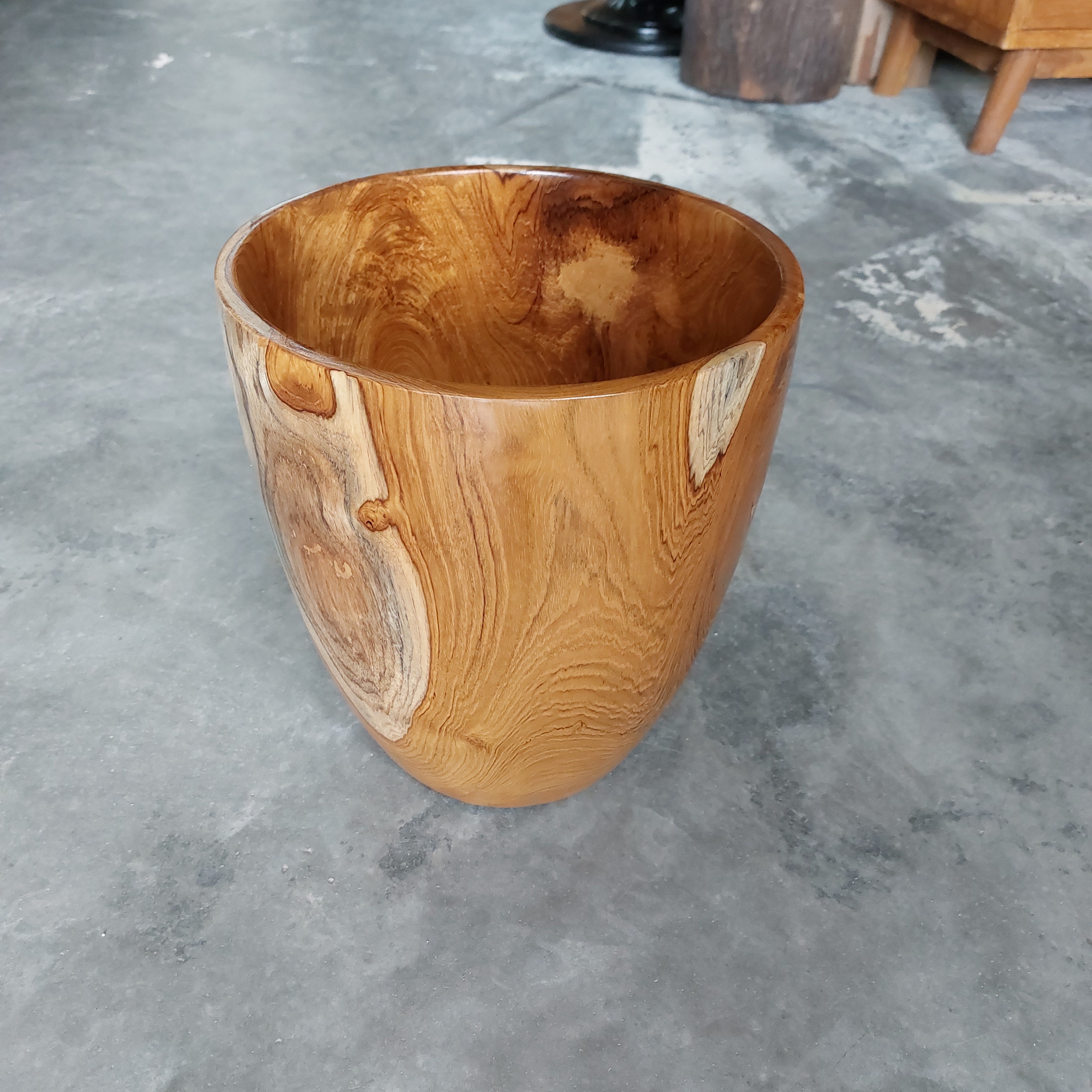 Teak Vase/Pot