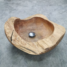 Load image into Gallery viewer, Teak Basin/Sink (live edge)
