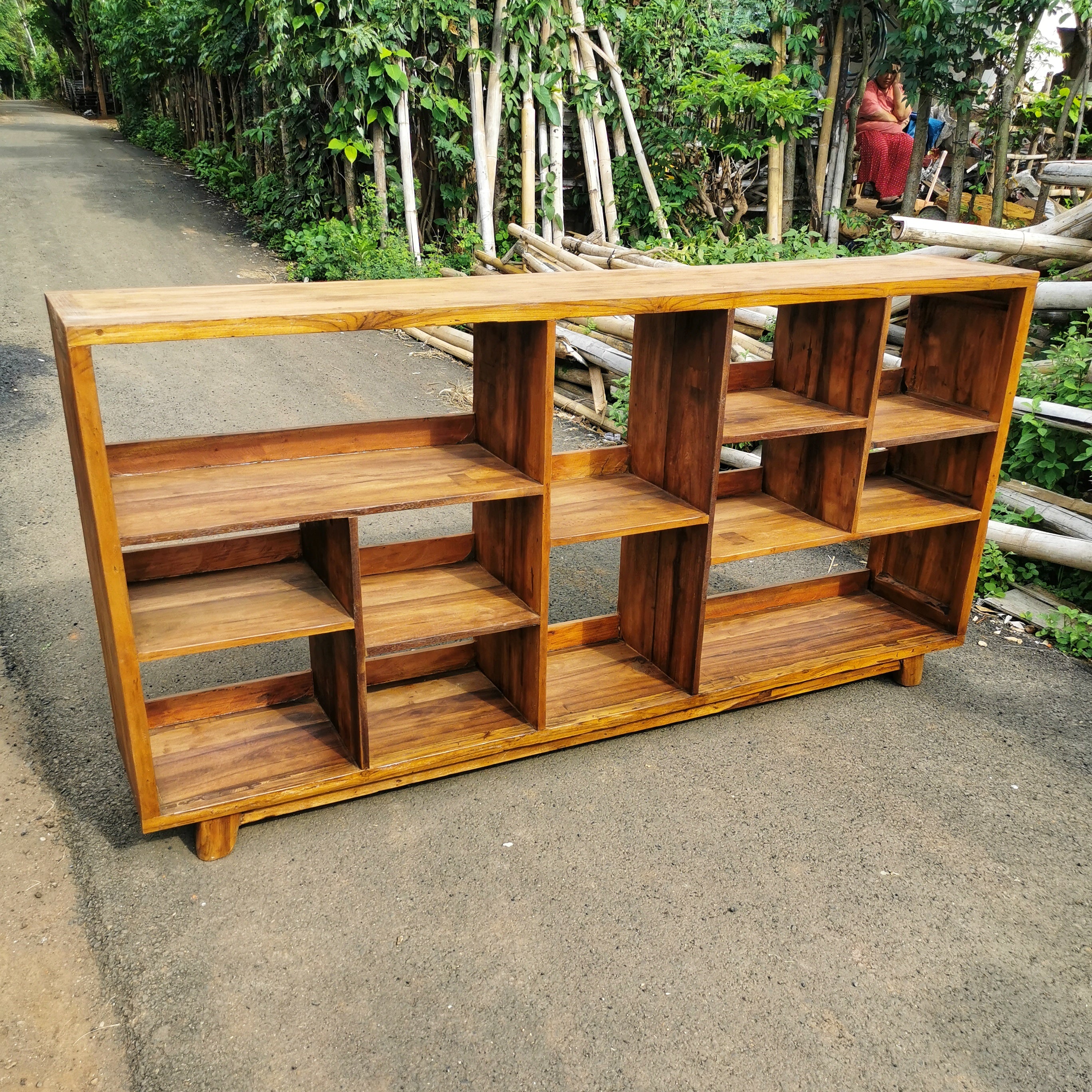 Rustic Shelf unit (200Wx100H) Rockwood Furniture KL Sdn Bhd