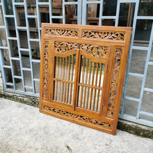 Load image into Gallery viewer, Hand Carved Teak Mirror with Shutters
