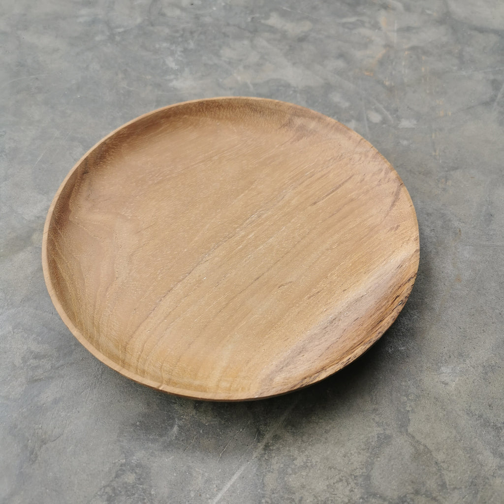 Round Teak Plate