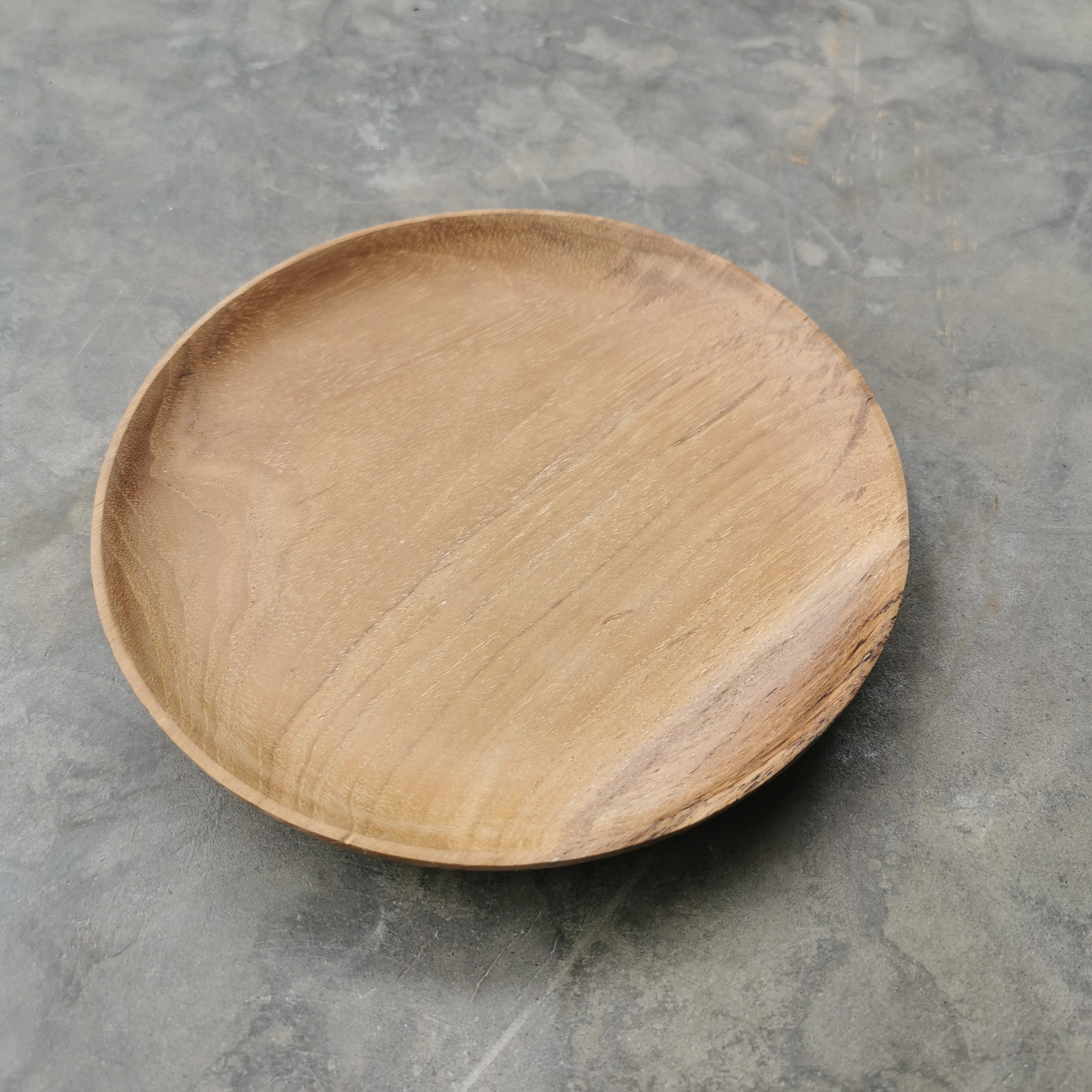 Round Teak Plate