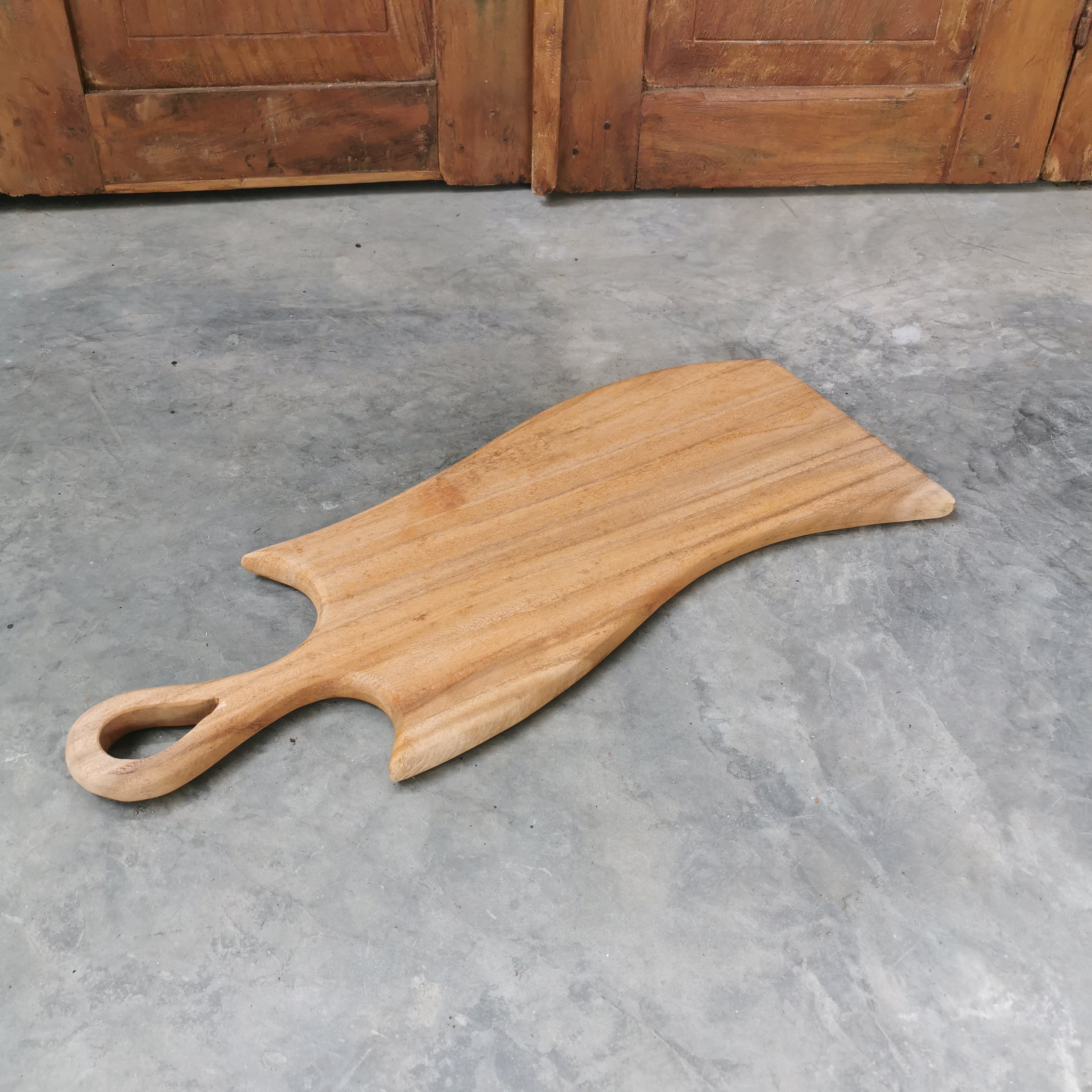 Teak Curved Platter/Cheese Board