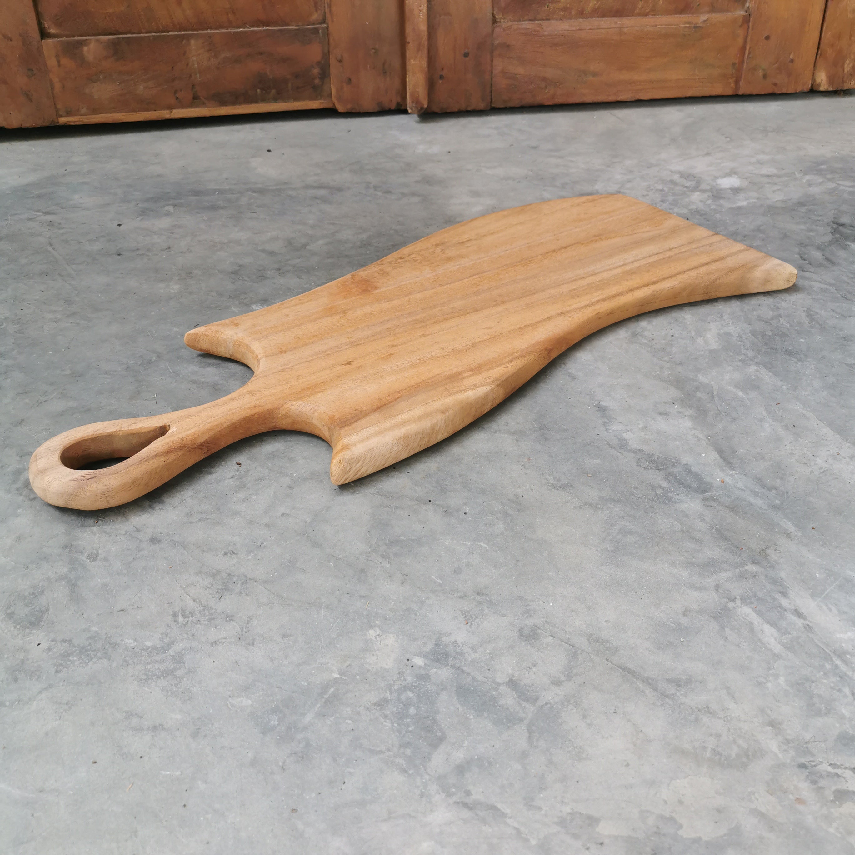 Teak Curved Platter/Cheese Board