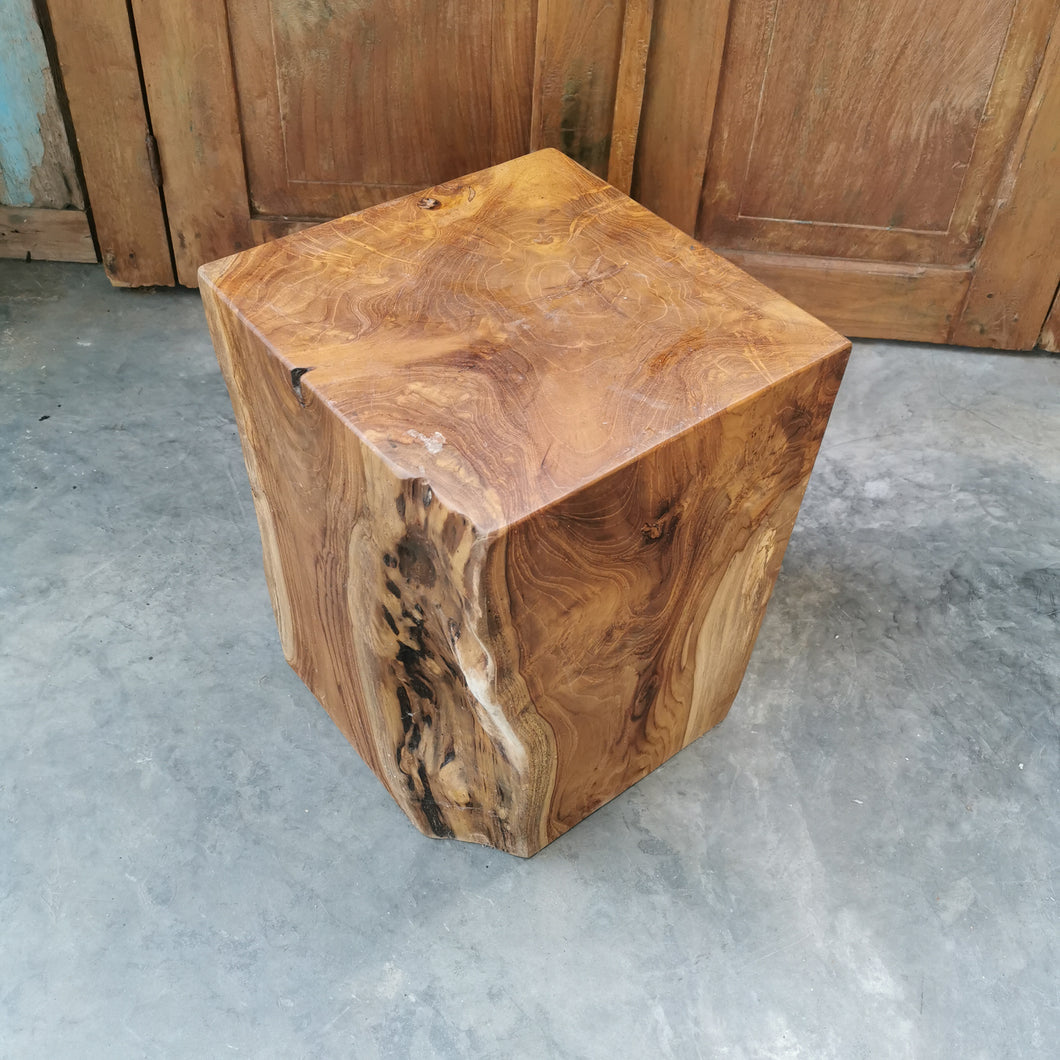 Square Log Stool/Plinth