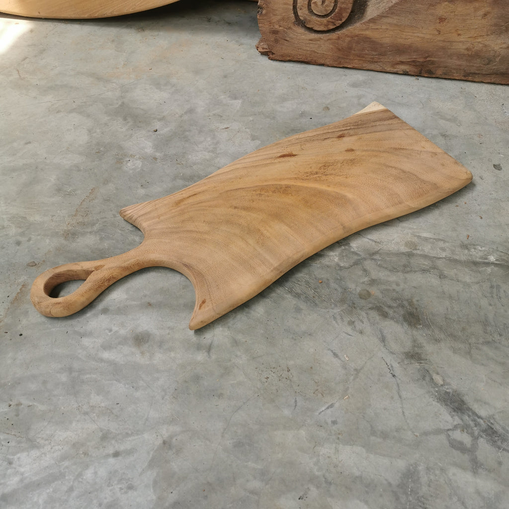 Teak Curved Platter/Cheese Board