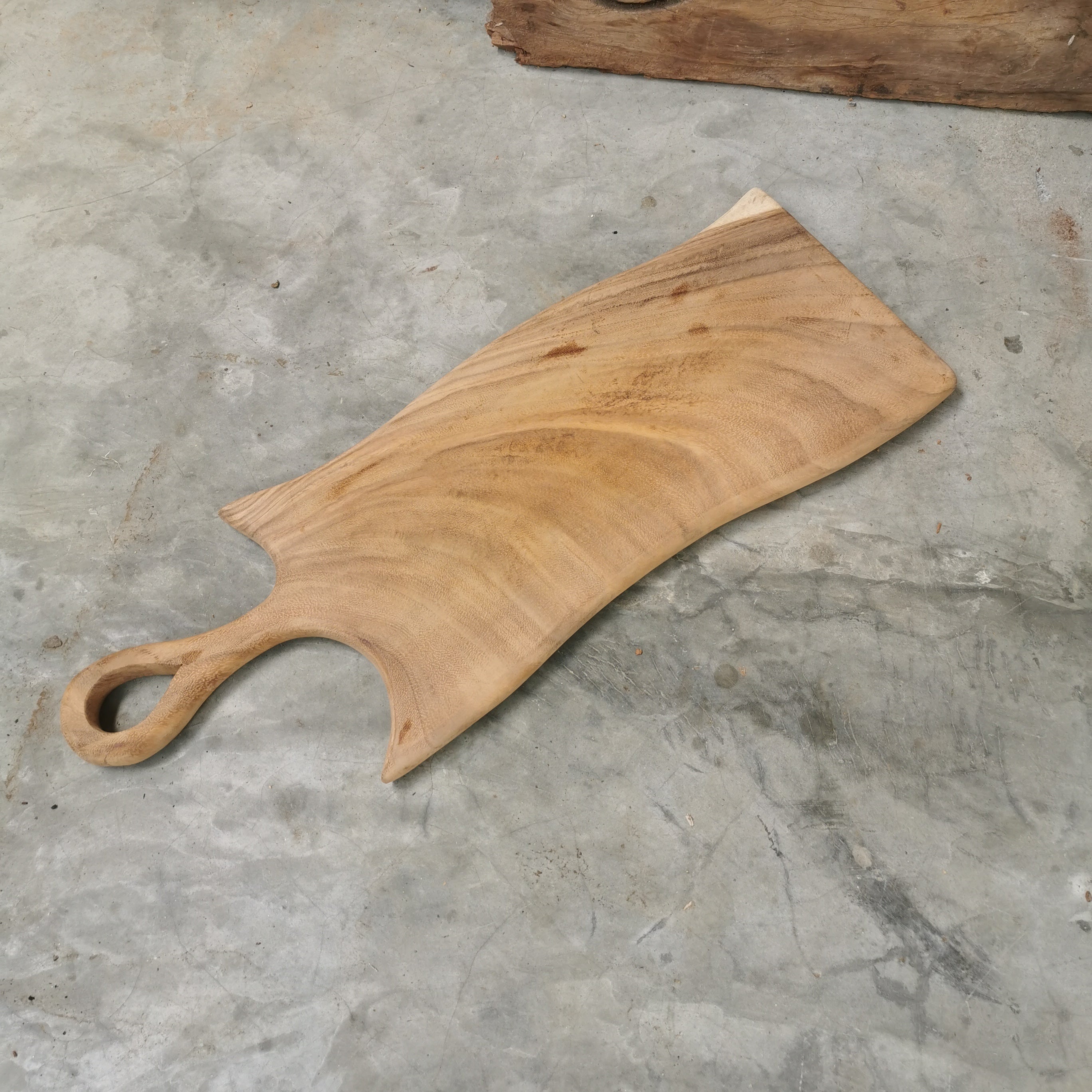 Teak Curved Platter/Cheese Board