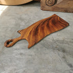 Teak Curved Platter/Cheese Board