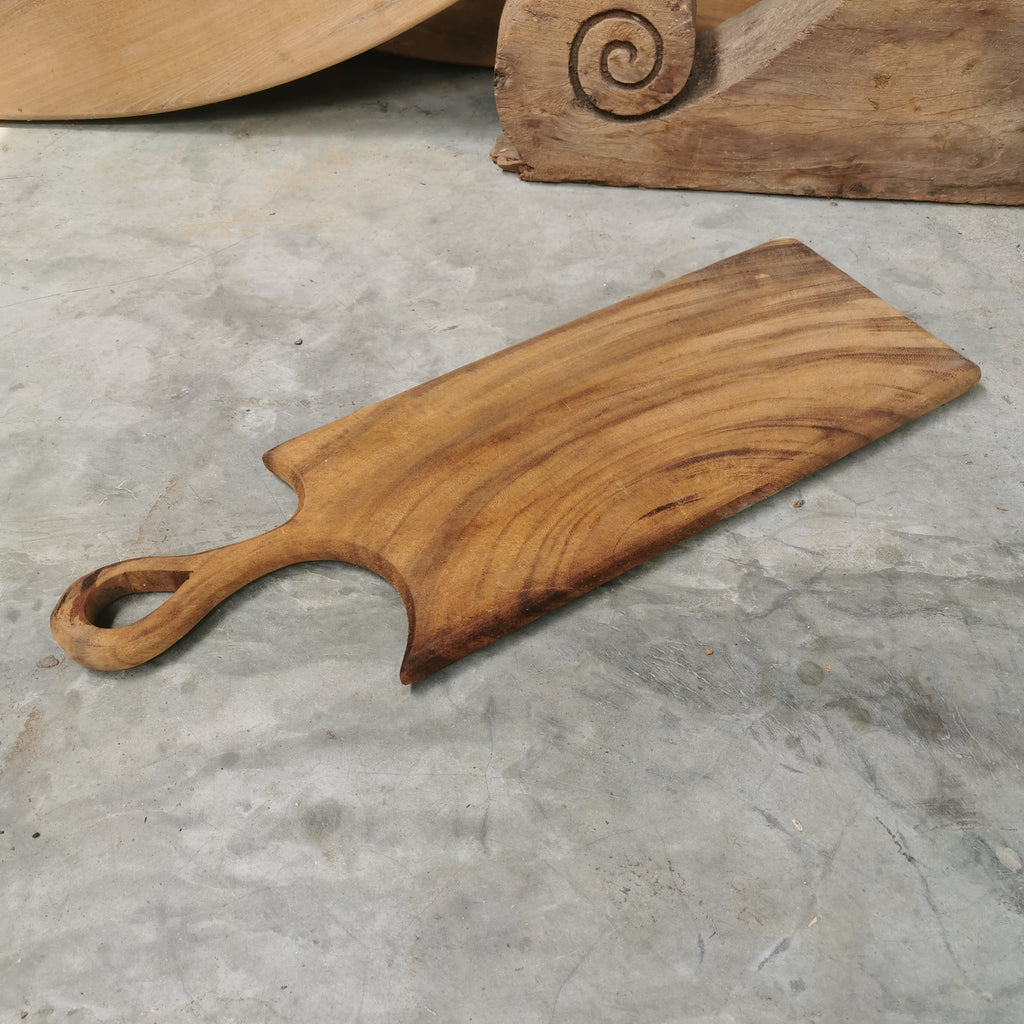 Teak Curved Platter/Cheese Board