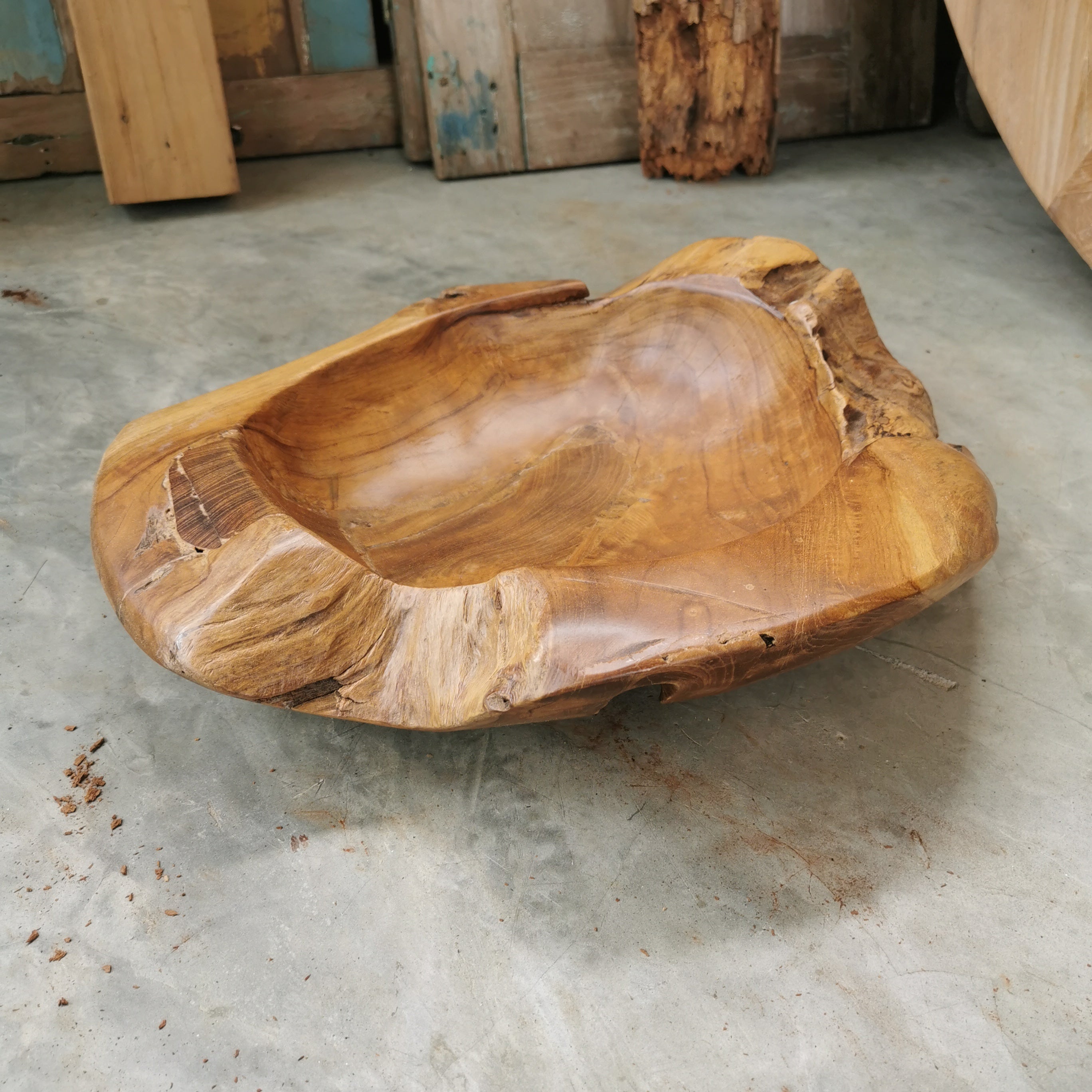 Live Edge Teak Bowl (Extra Thick)